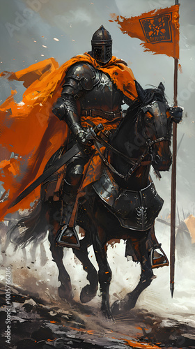 standard-bearer medieval knight