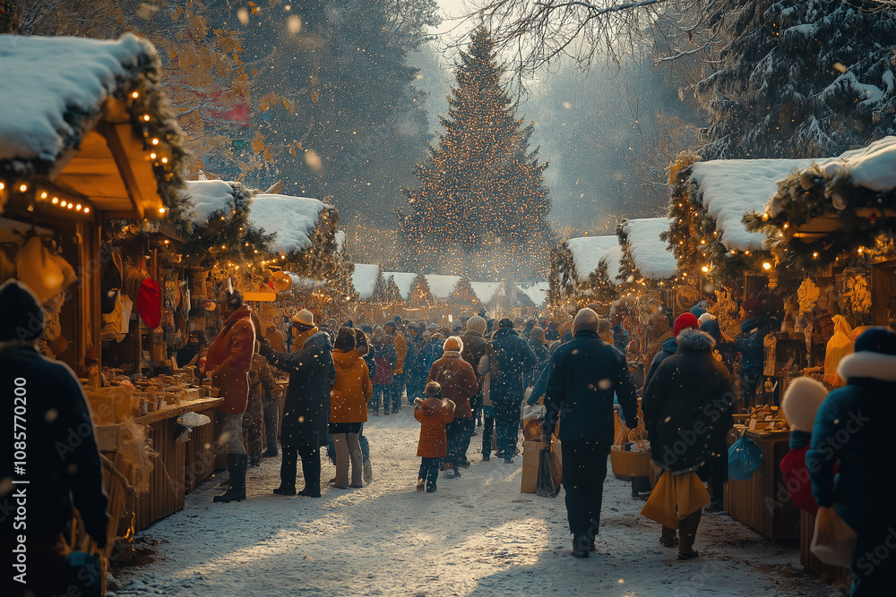 Obraz premium Le marché de noël