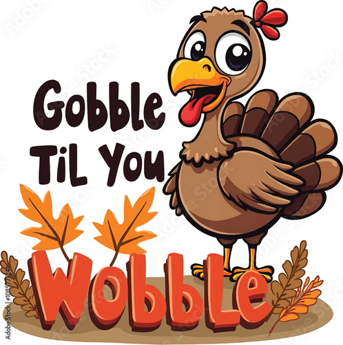 Thanksgiving gobble vector t-shirt design