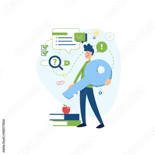 A student holds the key to knowledge