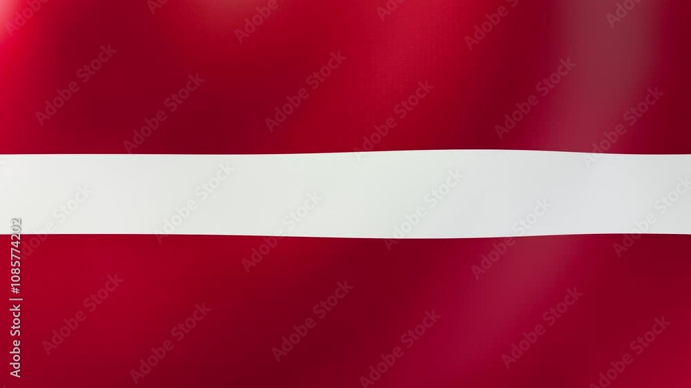 A seamless 3D loop animation of the flag of Latvia waving gently in the wind. High-resolution 4K video ideal for patriotic displays, backgrounds, and digital art projects. A seamless 3D loop animation of the flag of Latvia waving gently in the wind. High-resolution 4K video ideal for patriotic displays, backgrounds, and digital art projects.