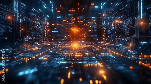 Wallpaper Mural Artistic Cyber Safety Design Digital shields glowing privacy icons illustrating the importance of secure online navigation Torontodigital.ca