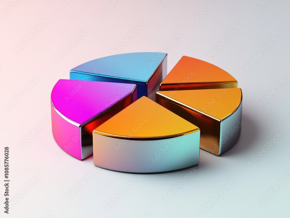 Obraz premium Colorful Pie Chart