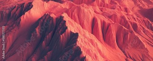 Majestic red sandstone formations in a canyon. Generative AI image photo