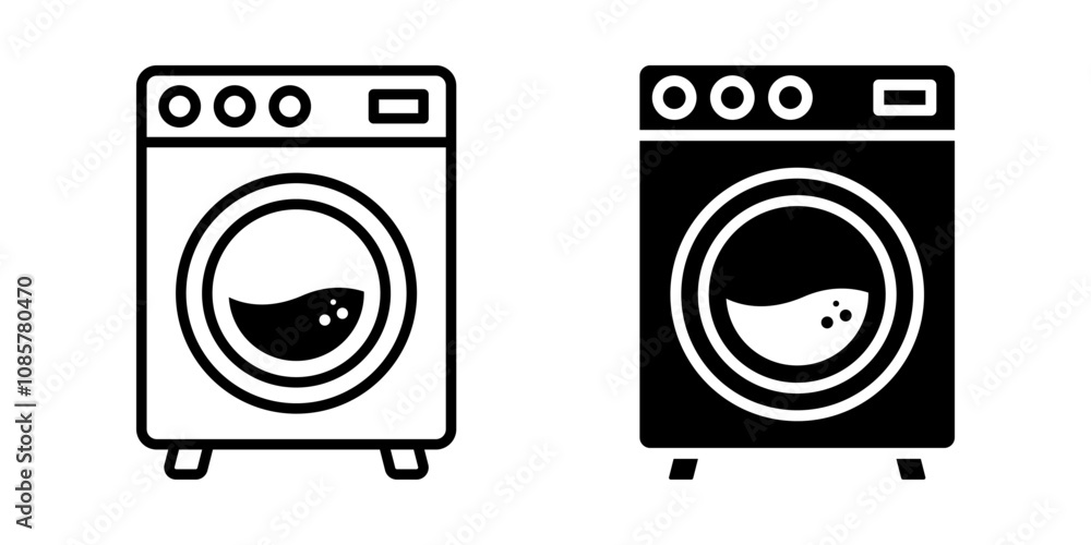 washing machine Icon set .Symbol isolated white background. vector illustration. color editable. washing machine Icon set .Symbol isolated white background. vector illustration. color editable.