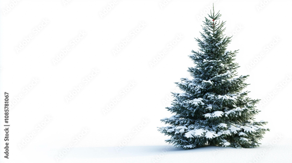 Obraz premium Christmas tree on a white background