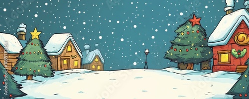 hand drawn cartoon christmas background material