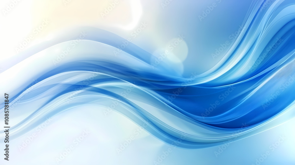 Fototapeta premium Abstract background with blue diagonal curves. Whirl. Illustration