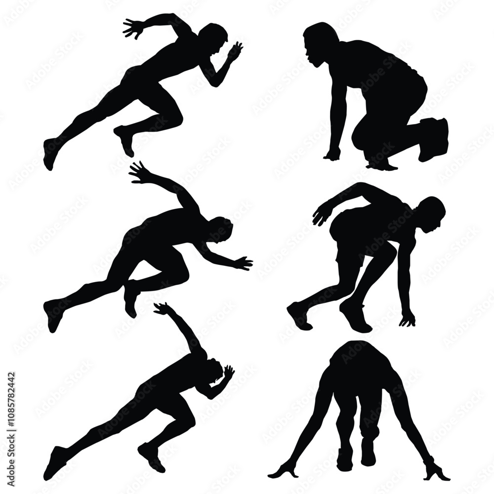 Athletics Black Silhouettes Drawing Vol 1 Athletics Black Silhouettes Drawing Vol 1