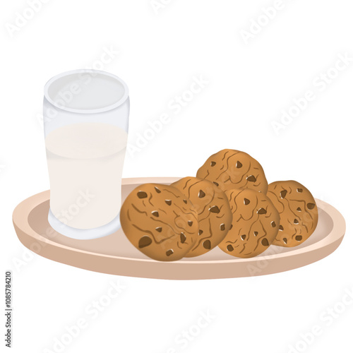 glass of milk and cookies