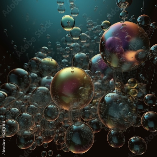 Wallpaper Mural Abstract background with soap bubbles. Torontodigital.ca