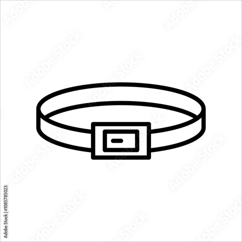 Belt line icon, outline style icon for web site or mobile app, clothes and accessories, strap vector icon, simple vector illustration
