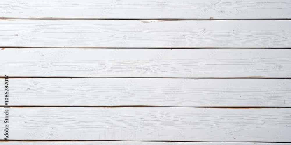 Obraz premium White wooden boards with a subtle grainy texture, creating a clean and rustic background, background, weathered, surface