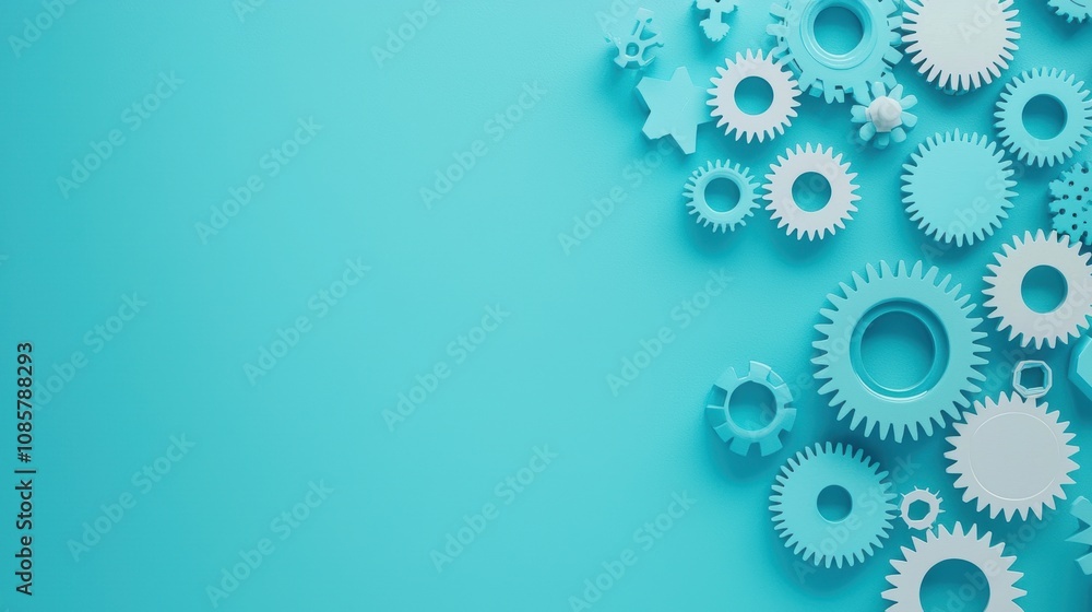 Gears or Cogwheels: Interlocking gears turning smoothly, representing teamwork, collaboration, and interconnected processes. Gears or Cogwheels: Interlocking gears turning smoothly, representing teamwork, collaboration, and interconnected processes.