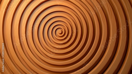 Abstract Circular Pattern in Warm Earthy Tones with Smooth Textures Capturing the Essence of Modern Design and Minimalistic Style for Artistic Purposes