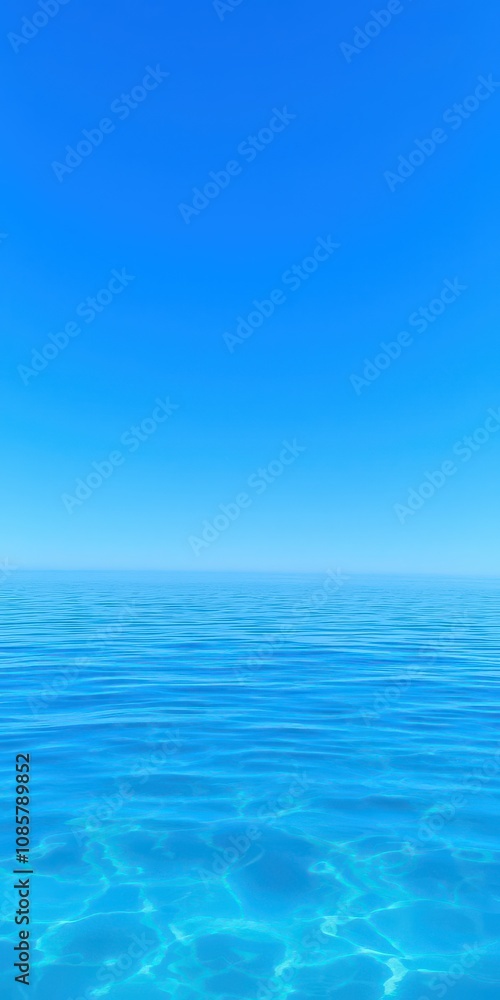 Vertical shot of serene water surface reflecting the clear blue sky, abstract, nature Vertical shot of serene water surface reflecting the clear blue sky, abstract, nature