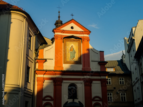 Church of Saint John the Baptist and John the Evangelist in sunlight, Krakow, Poland