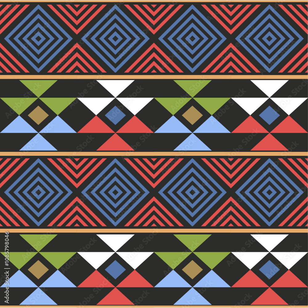 Peruvian ethnic seamless pattern. Graphic from Peru. Tribal design from South America. Ornament, textile, decor elements. Inca illustration.