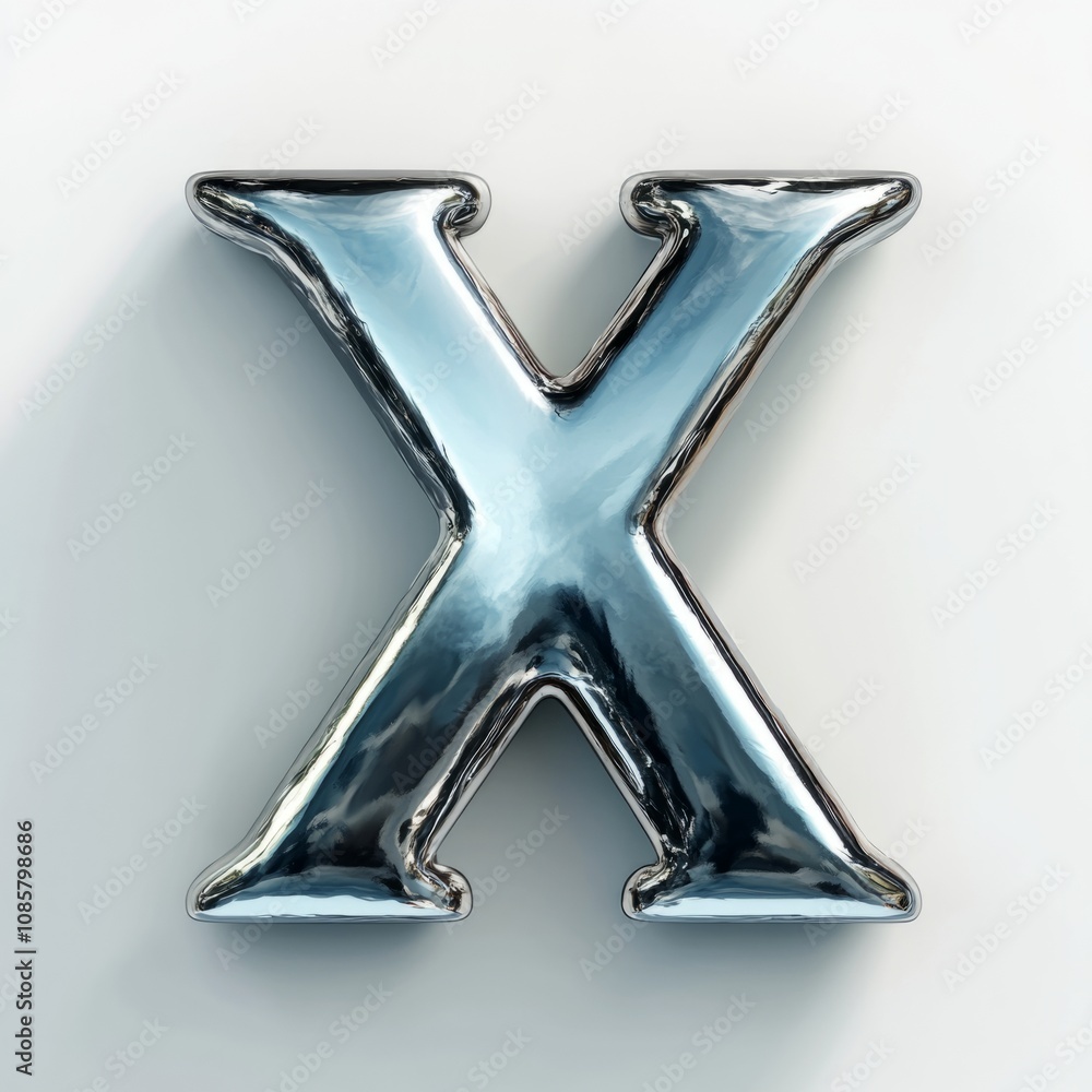 Stylized design of the letter X, isolated on a clean background Stylized design of the letter X, isolated on a clean background