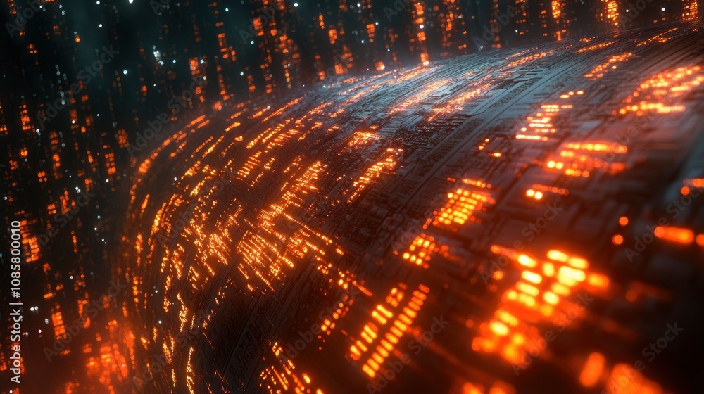 Digital time spiral with flowing code streams Digital time spiral with flowing code streams