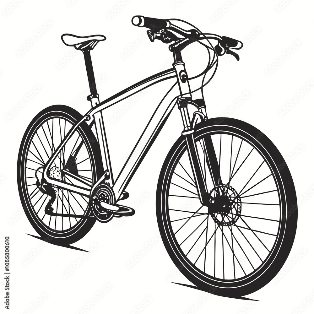 Obraz premium bicycle isolated on white background