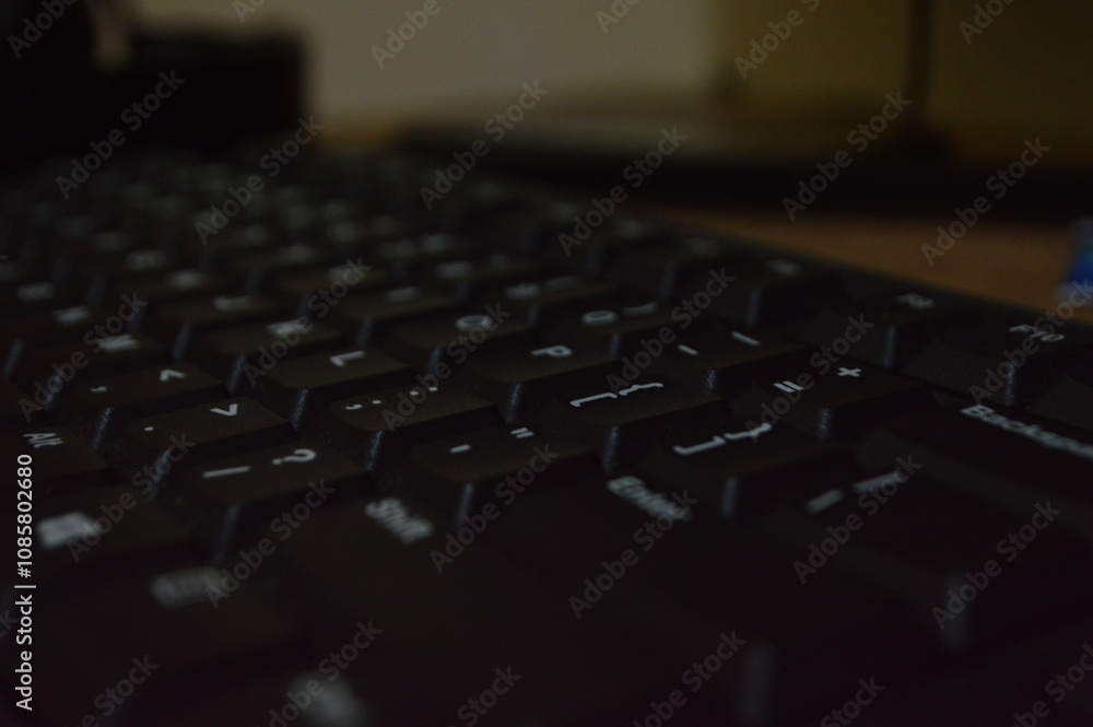 Close-Up Keyboard Shot: Minimalist and Modern Design for Creative Projects Close-Up Keyboard Shot: Minimalist and Modern Design for Creative Projects