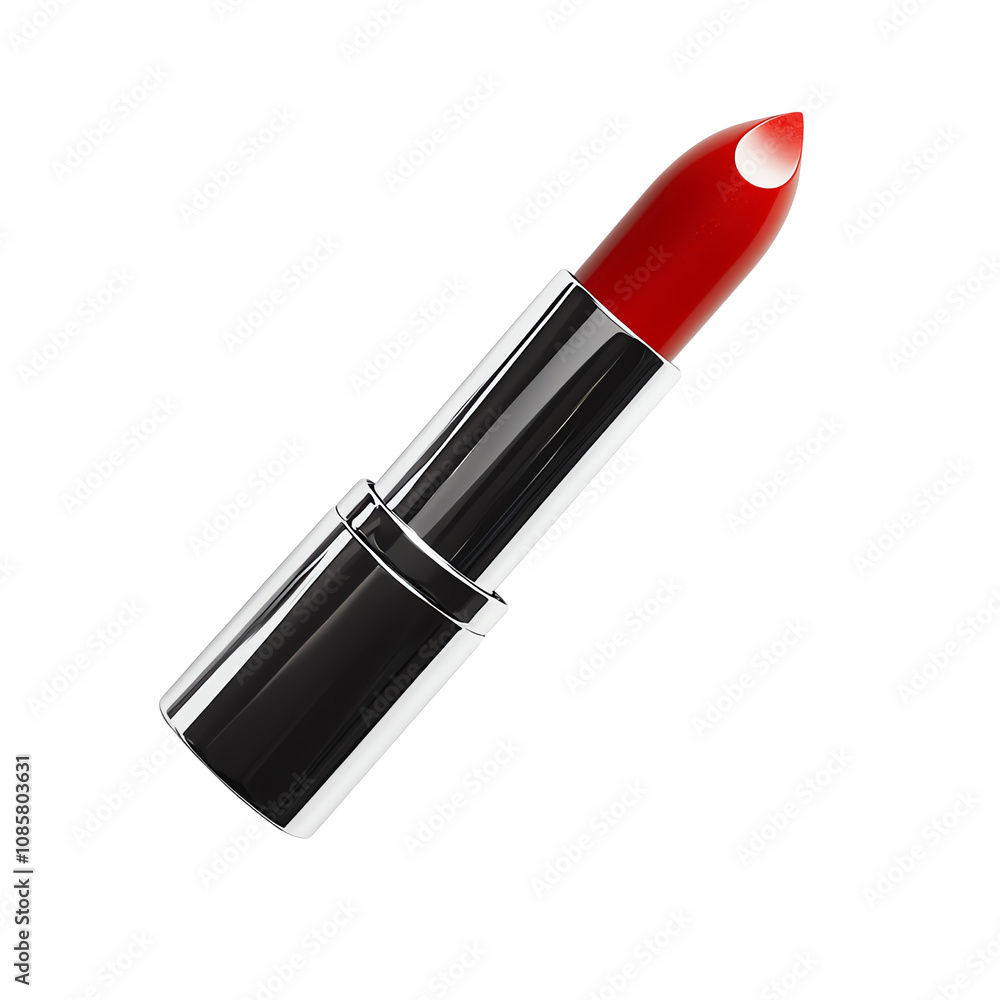 Bright red lipstick in a sleek black tube, perfect for enhancing beauty and adding a bold touch to any makeup look. Bright red lipstick in a sleek black tube, perfect for enhancing beauty and adding a bold touch to any makeup look.