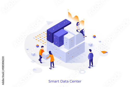 Isometric Conceptual Business Illustrations. Vector