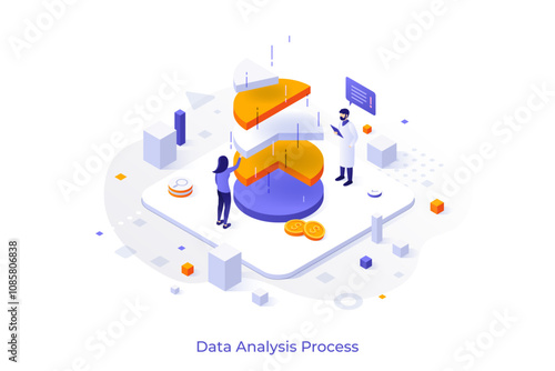 Isometric Conceptual Business Illustrations. Vector
