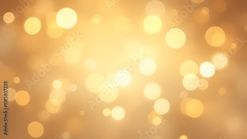 Golden bokeh blur abstract background with soft shimmering lights, perfect for festive designs, elegant visual effects, and luxurious event backdrops.