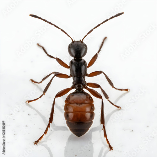 Ant isolated on white Formica ruff
