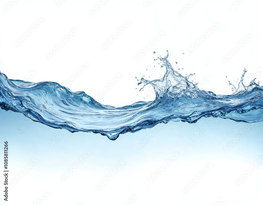 water splash isolated on white background water splash isolated on white background