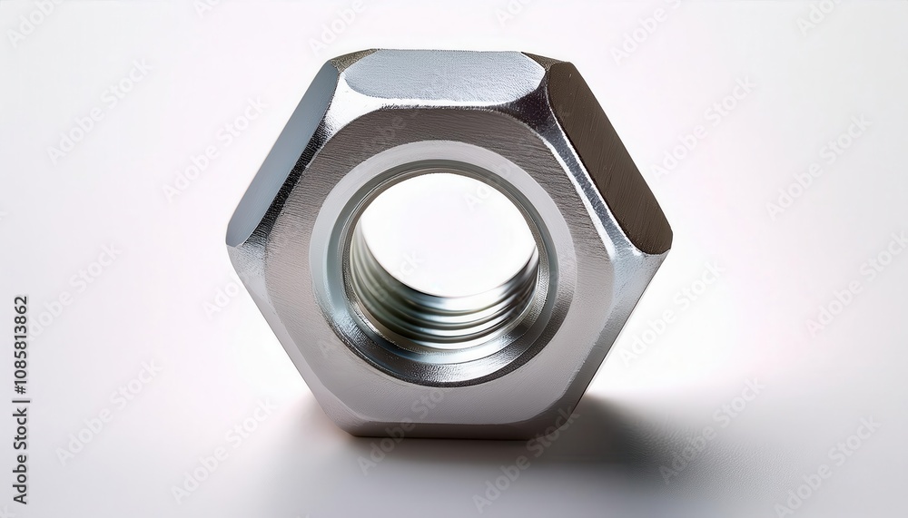 Precision Hex Nut Design. High Strength Metal Fastener for Secure Mechanical Assembly, Engineering Applications, and Industrial Construction Projects Requiring Reliable Threaded Connections Precision Hex Nut Design. High Strength Metal Fastener for Secure Mechanical Assembly, Engineering Applications, and Industrial Construction Projects Requiring Reliable Threaded Connections