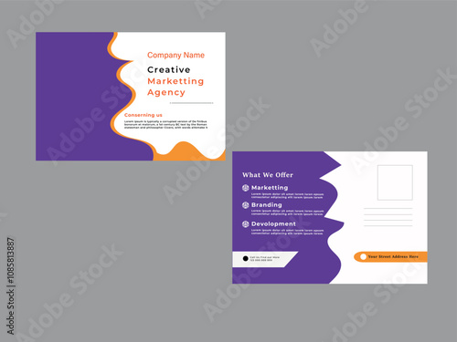 Corporate postcard design template. amazing and modern postcard design. stylish corporate postcard design bund,creative modern corporate business postcard EDDM design template, amazing and modern post