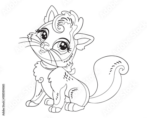 Cat Coloring Page for kids 006