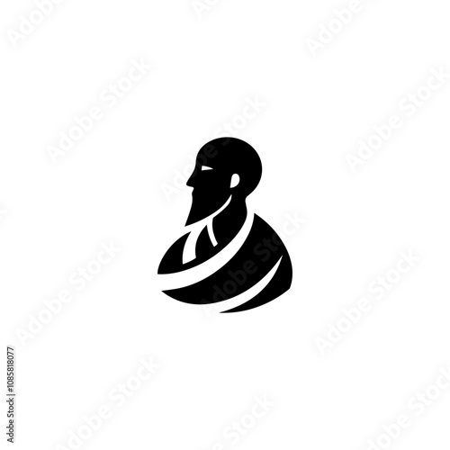 Monk Buddhist logo