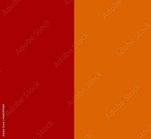 Illustration d'un carré bicolore rouge et orange graphique