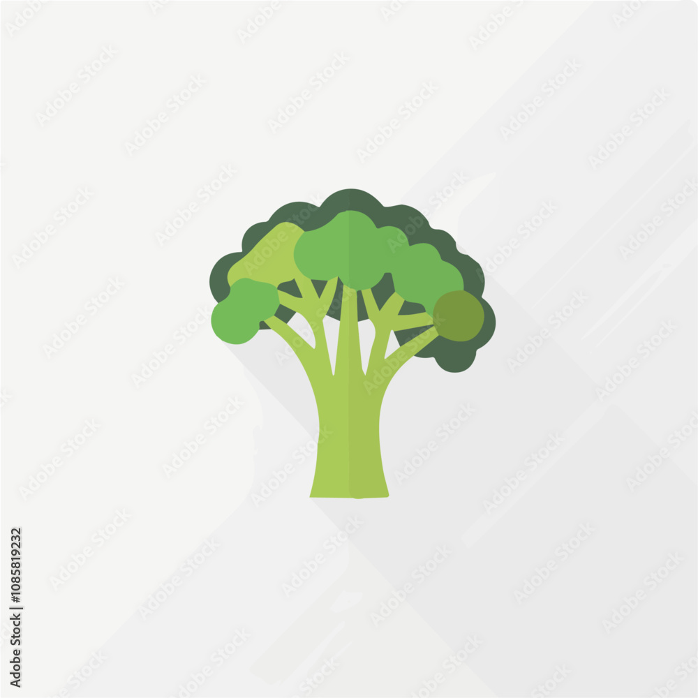 Simple flat 2D icon broccoli isolated on a blue background, vector, flat design, animation design, vector, animation design, simple flat 2D icon, minimalist icon, logo Simple flat 2D icon broccoli isolated on a blue background, vector, flat design, animation design, vector, animation design, simple flat 2D icon, minimalist icon, logo