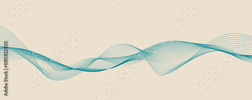 Abstract vector background with waves