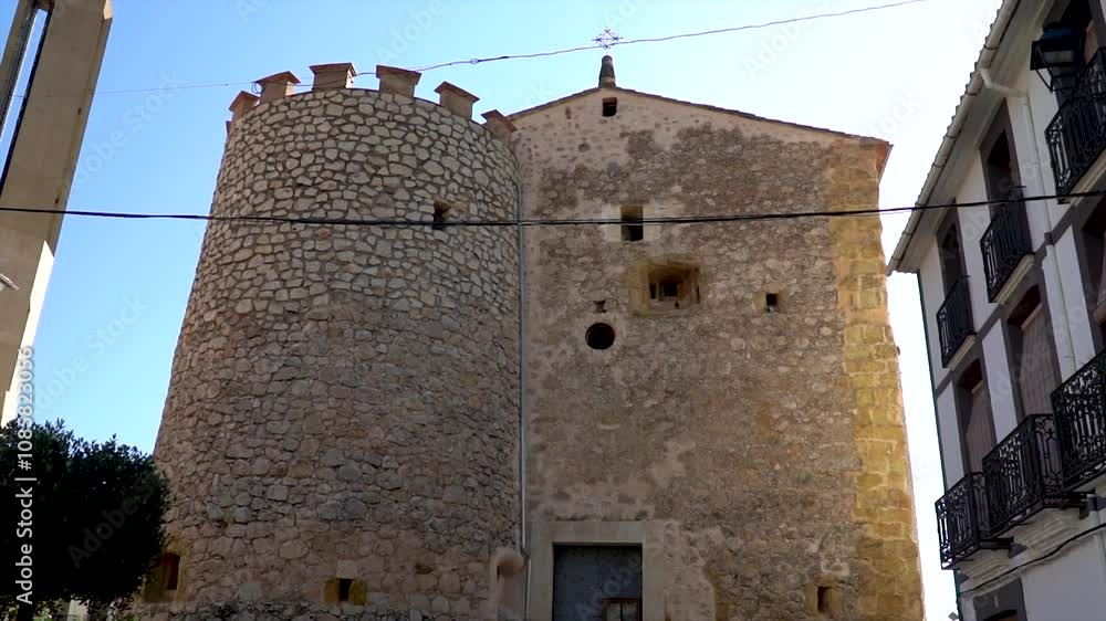 Slow motion, fortress church in Murla, Alicante (Spain). Slow motion, fortress church in Murla, Alicante (Spain).