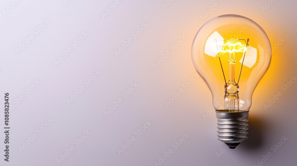 Minimalist Lightbulb Icon Representing Innovative Ideas Minimalist Lightbulb Icon Representing Innovative Ideas