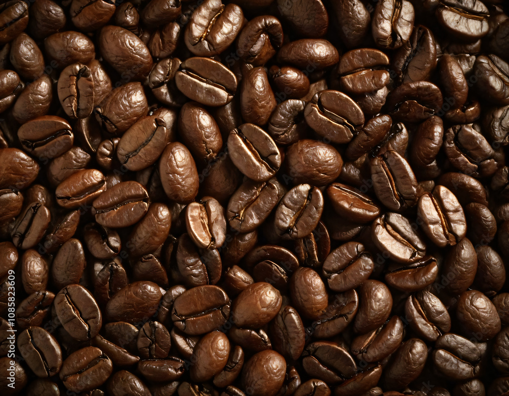 Fototapeta premium Brown coffee beam texture.