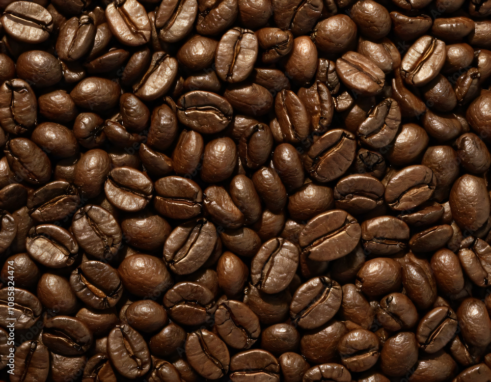 Fototapeta premium Brown coffee beam texture.