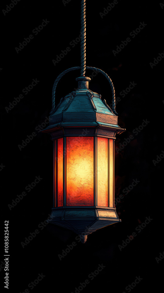 Traditional Outdoor Lantern at Night Traditional Outdoor Lantern at Night