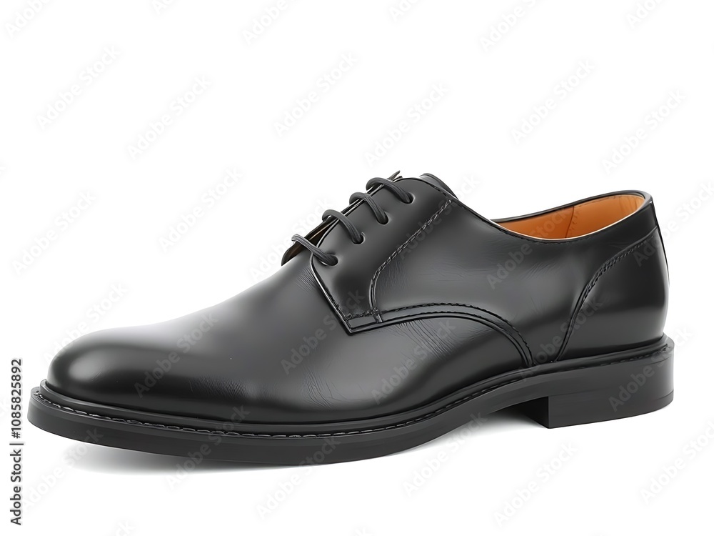 Classic Black Leather Oxford Shoe: Product Photography. AI Generated Classic Black Leather Oxford Shoe: Product Photography. AI Generated