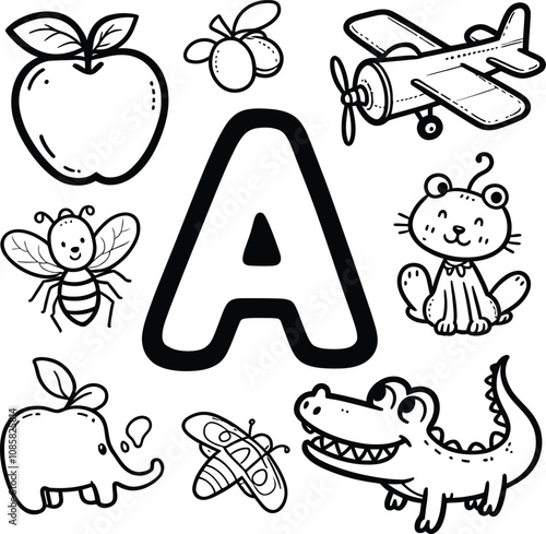 abc coloring pages for toddlers