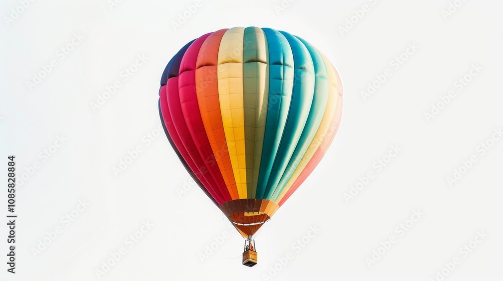 Fototapeta premium Hot-air balloon isolated on white background 