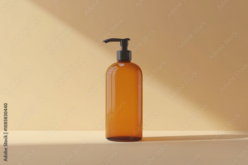 Blank amber glass pump bottle for oil mockup isolated, 3d rendering. Empty salve or balsam jar mock up, front view. Clear brown tube with oily or foam for spa healthcare mokcup template Blank amber glass pump bottle for oil mockup isolated, 3d rendering. Empty salve or balsam jar mock up, front view. Clear brown tube with oily or foam for spa healthcare mokcup template