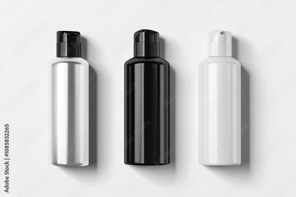 Blank white and black closed hairspray bottle mockup set, 3d rendering. Empty foam aerosol for shaving mock up isolated. Clear metallic deodorant packaging template Blank white and black closed hairspray bottle mockup set, 3d rendering. Empty foam aerosol for shaving mock up isolated. Clear metallic deodorant packaging template