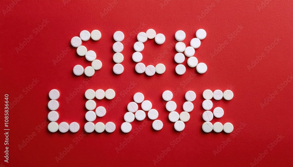 Sick Leave and Workplace Wellness. Creative Representation Using Pills to Highlight the Importance of Health Policies, Employee Recovery, and Work Life Balance in Modern Workplaces Sick Leave and Workplace Wellness. Creative Representation Using Pills to Highlight the Importance of Health Policies, Employee Recovery, and Work Life Balance in Modern Workplaces
